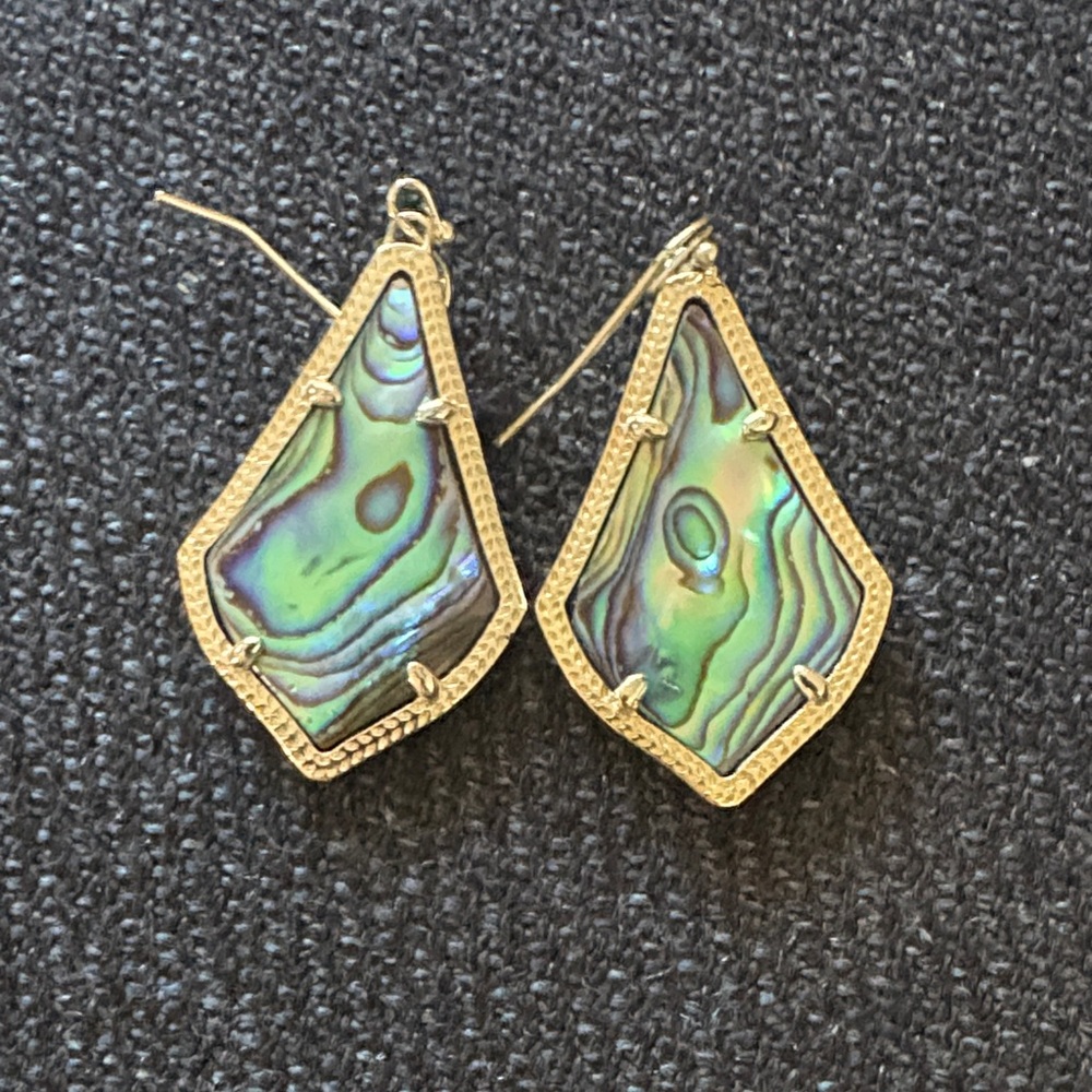 Kendra Scott Gold and Abalone Earrings